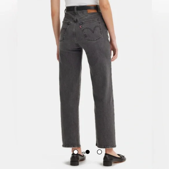 Free people Levi's high rise Women's ribcage straight leg Gray Jeans - Picture 4 of 12